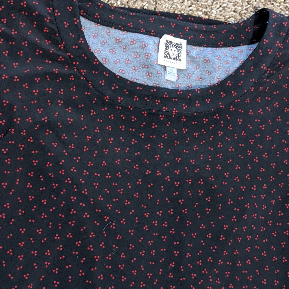 Anne Klein short sleeved top, 0X, EUC